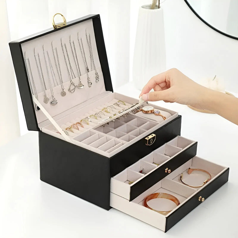 Luxury Multi-Layer Jewellery Box - EleganceBox-Pink-State of Style