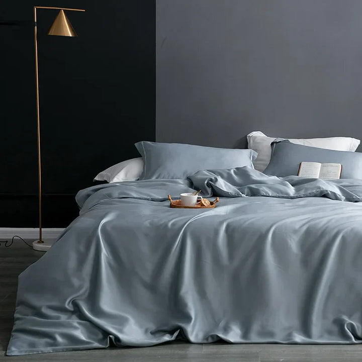 Luxury Natural Silk Duvet Cover - SilkEssence-Green-1.5m Bed-State of Style