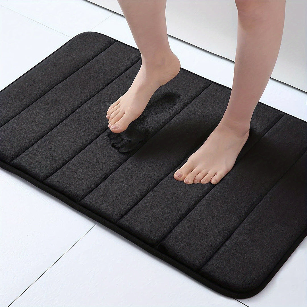 Luxury Non-Slip Bath Mat - Livia-Black-50 x 80 cm-State of Style