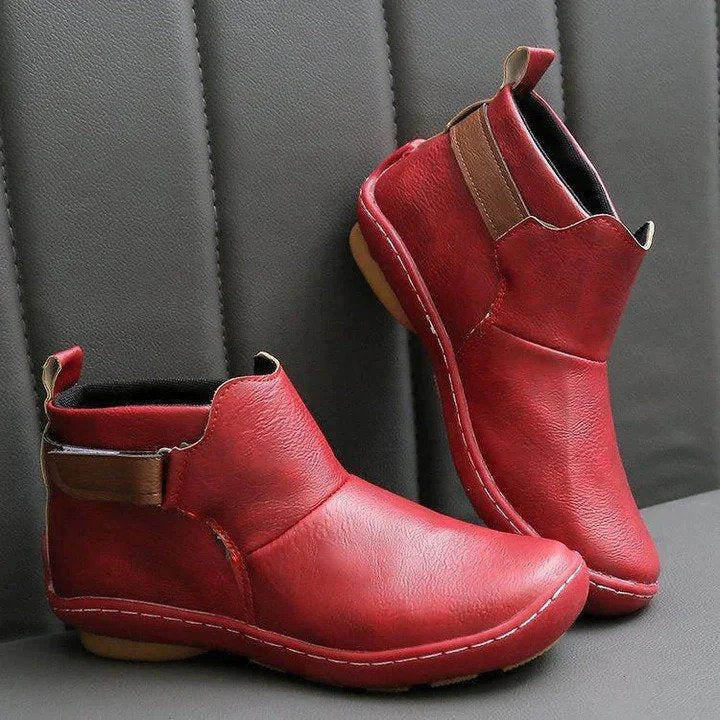 Luxury Orthopaedic Women's Shoes - Liana-Red-3-State of Style