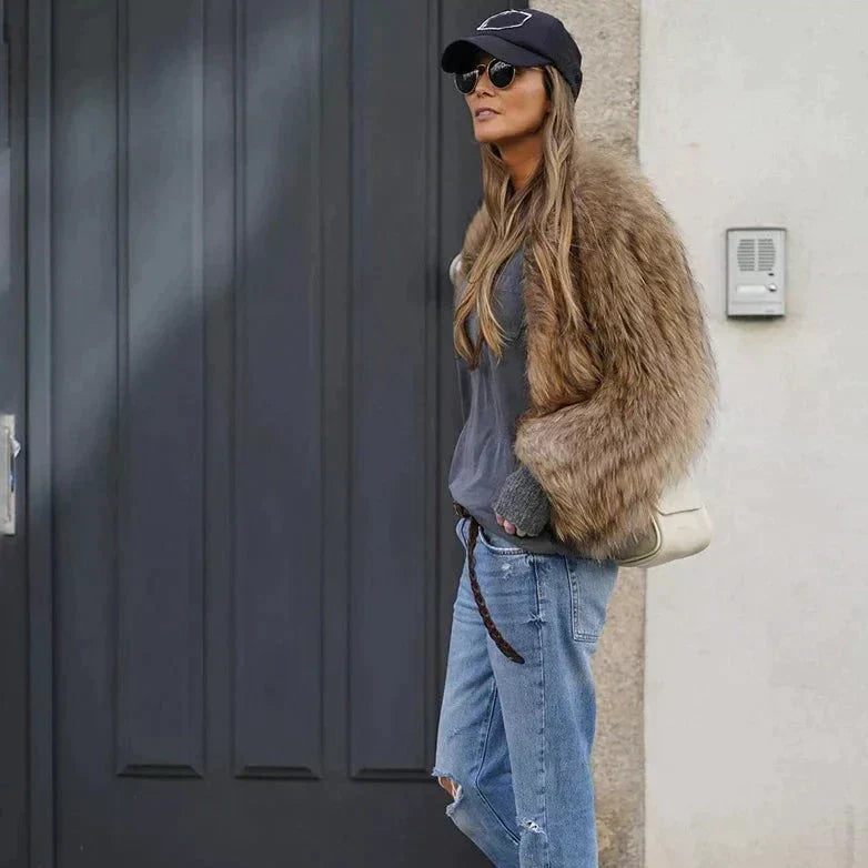 Luxury Plush Fur Coat for Women - Clarisse-S-State of Style
