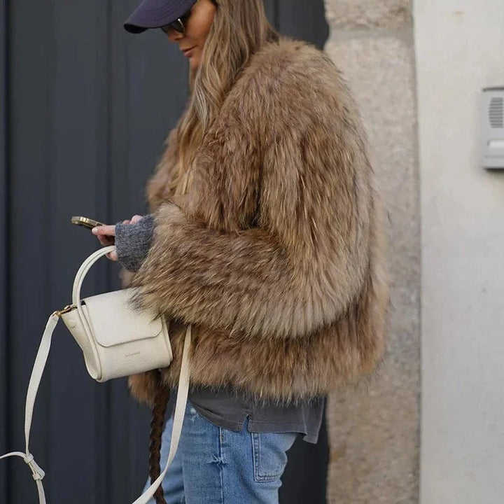 Luxury Plush Fur Coat for Women - Clarisse-S-State of Style