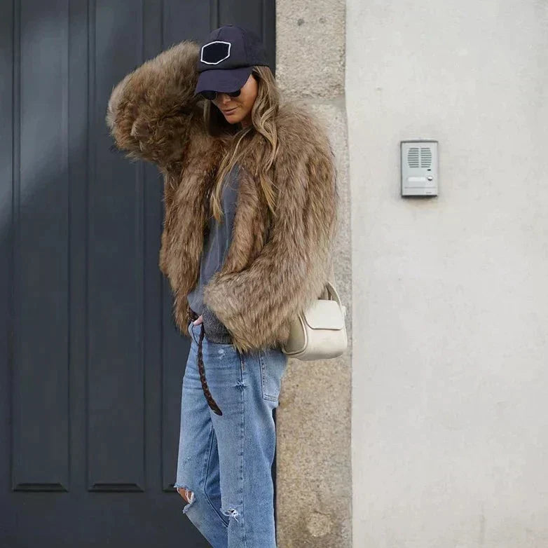 Luxury Plush Fur Coat for Women - Clarisse-S-State of Style