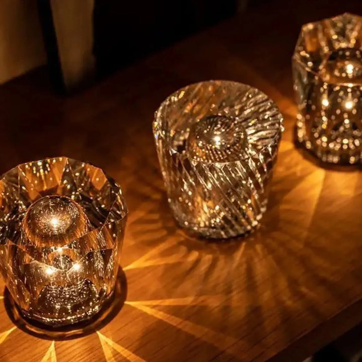 Luxury Rechargeable Diamond Crystal Table Lamp - Lumière Diamond-Acrux-State of Style
