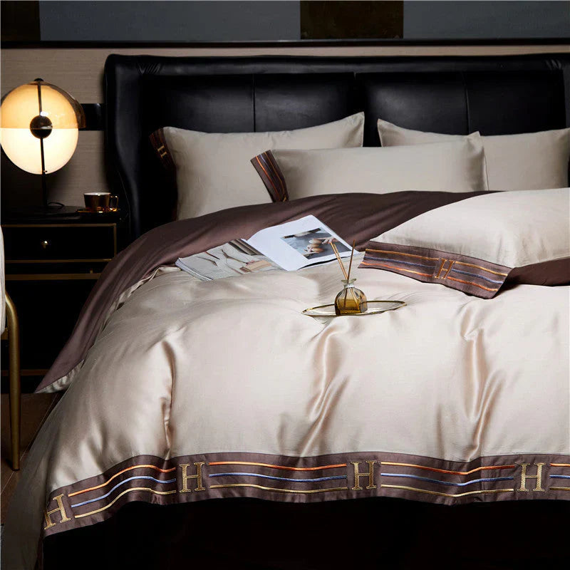 Luxury Satin Bedding Set 4-Piece - OpulenceSleep-Grey-1.5m 200x230cm-State of Style