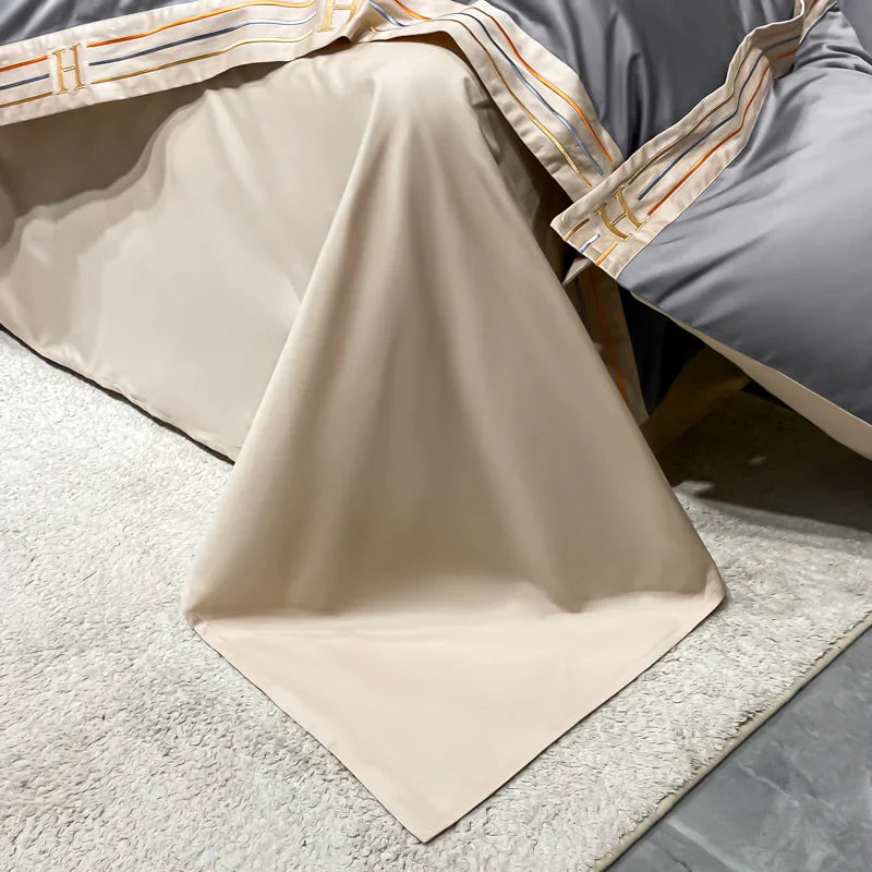 Luxury Satin Bedding Set 4-Piece - OpulenceSleep-Grey-1.5m 200x230cm-State of Style