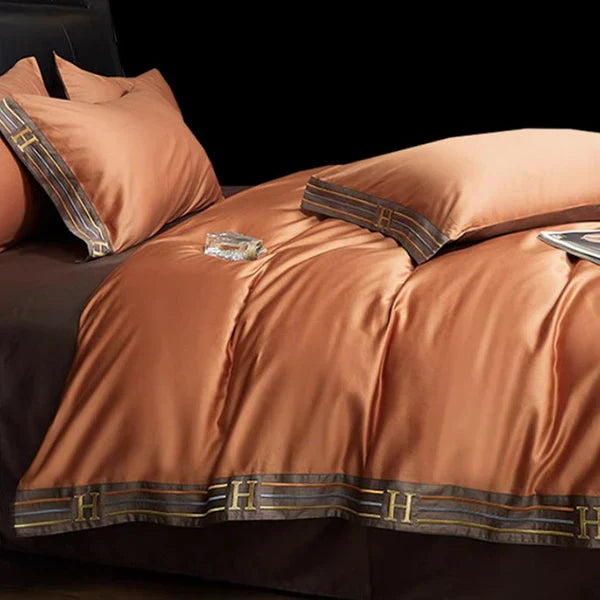 Luxury Satin Bedding Set 4-Piece - OpulenceSleep-Grey-1.5m 200x230cm-State of Style