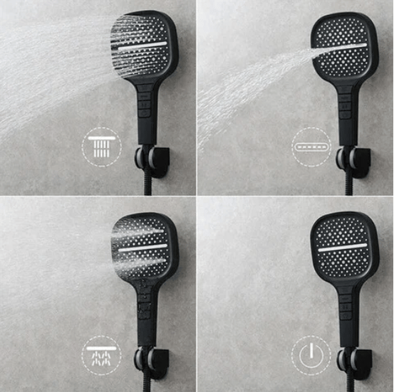 Luxury Shower Head with 7 Settings – HydraLux-Black-State of Style