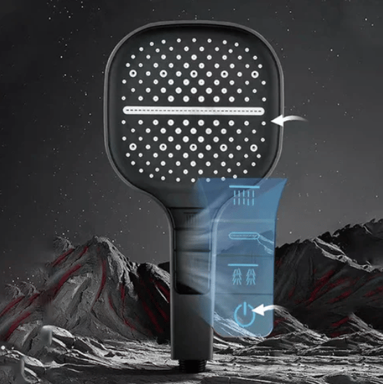 Luxury Shower Head with 7 Settings – HydraLux-Black-State of Style