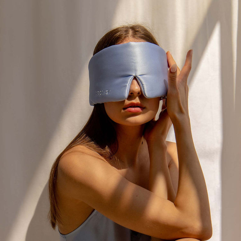 Luxury Silk Sleep Mask - RelaxMask-Light Blue-State of Style