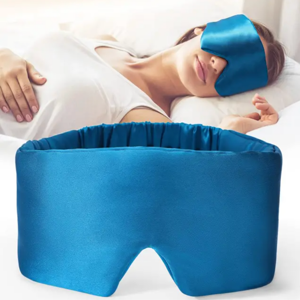 Luxury Sleep Mask made of Pure Mulberry Silk - LunaPure-Blue-State of Style