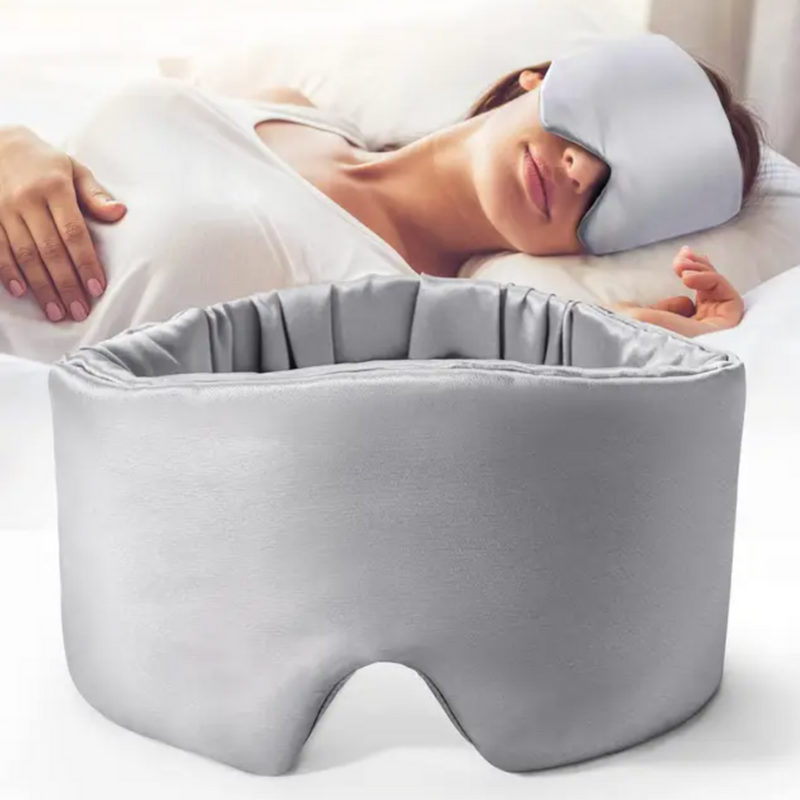 Luxury Sleep Mask made of Pure Mulberry Silk - LunaPure-Grey-State of Style
