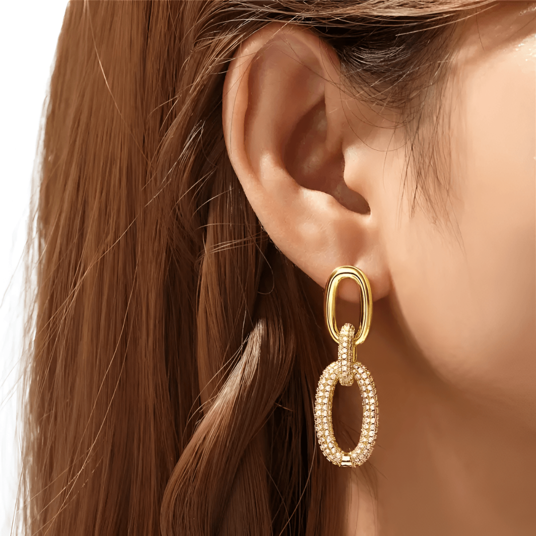 Luxury Sparkling Earrings - Aurora-Gold-State of Style