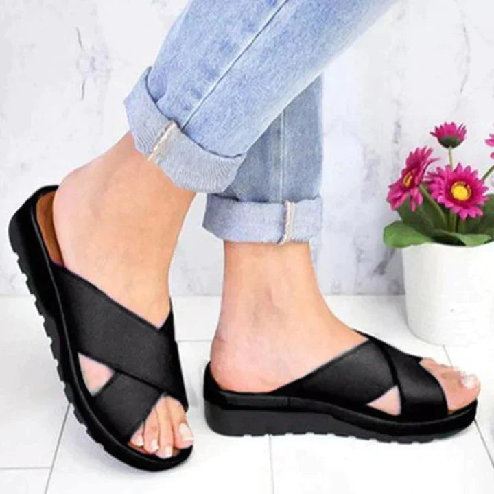 Luxury Stride Ortho-Sandals Ladies - Simone-Black-3.0-State of Style