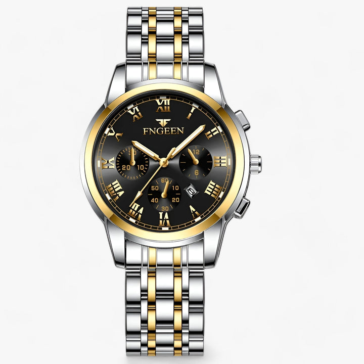 Luxury Titanium Ladies Watch - Clémence-Gold Black-State of Style