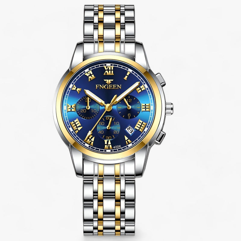 Luxury Titanium Ladies Watch - Clémence-Gold Blue-State of Style