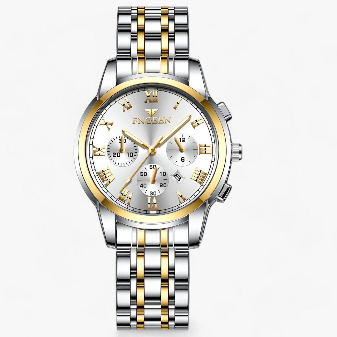 Luxury Titanium Ladies Watch - Clémence-Gold White-State of Style