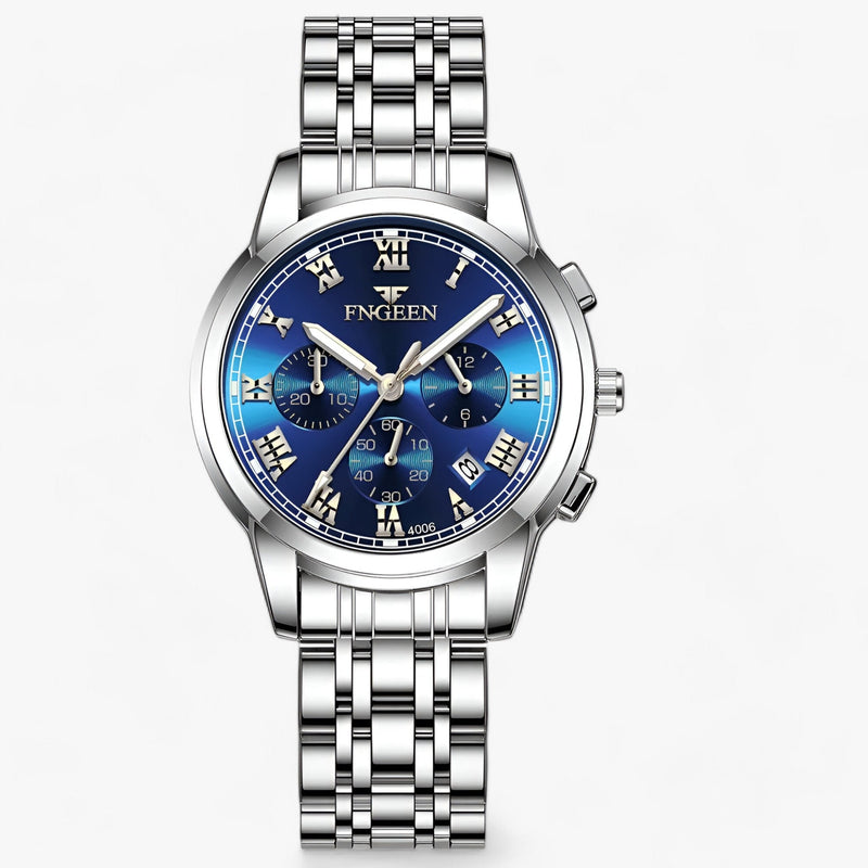 Luxury Titanium Ladies Watch - Clémence-Silver Blue-State of Style
