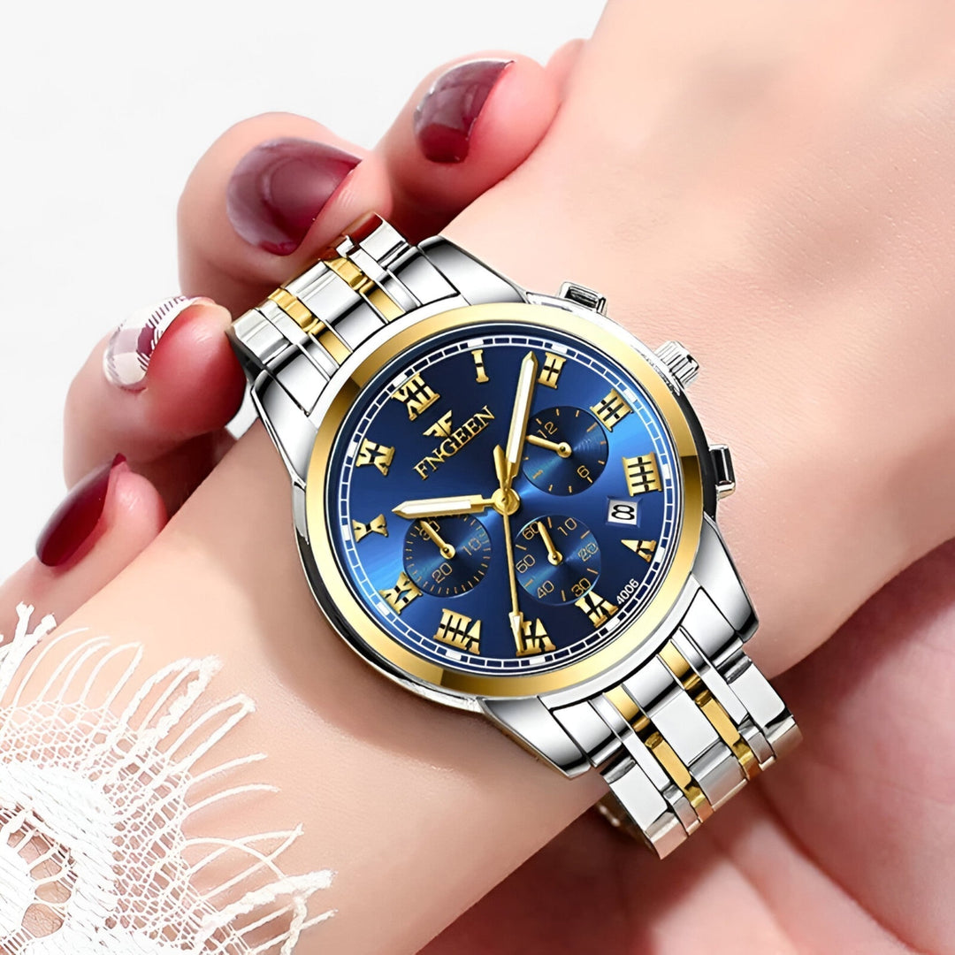 Luxury Titanium Ladies Watch - Clémence-Silver Blue-State of Style