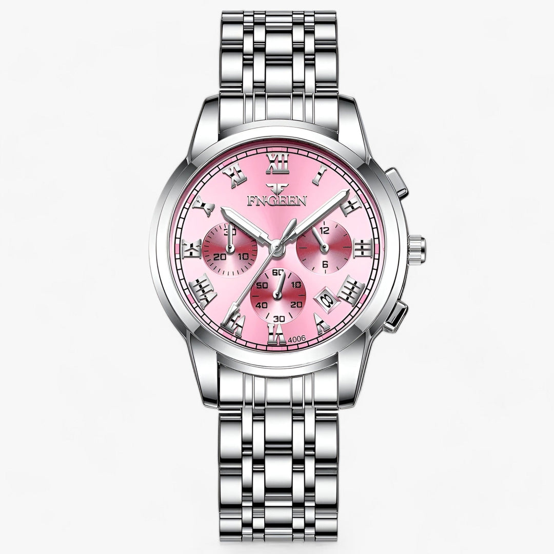 Luxury Titanium Ladies Watch - Clémence-Silver pink-State of Style