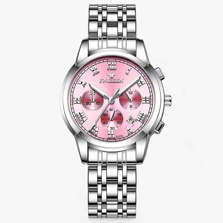 Luxury Titanium Ladies Watch - Clémence-Silver pink-State of Style