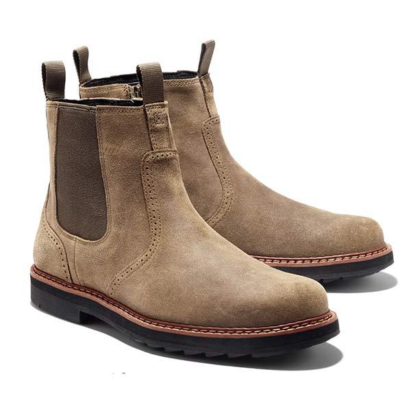 Luxury Trendy Men's Chelsea Boots - James-Khaki-6.0-State of Style