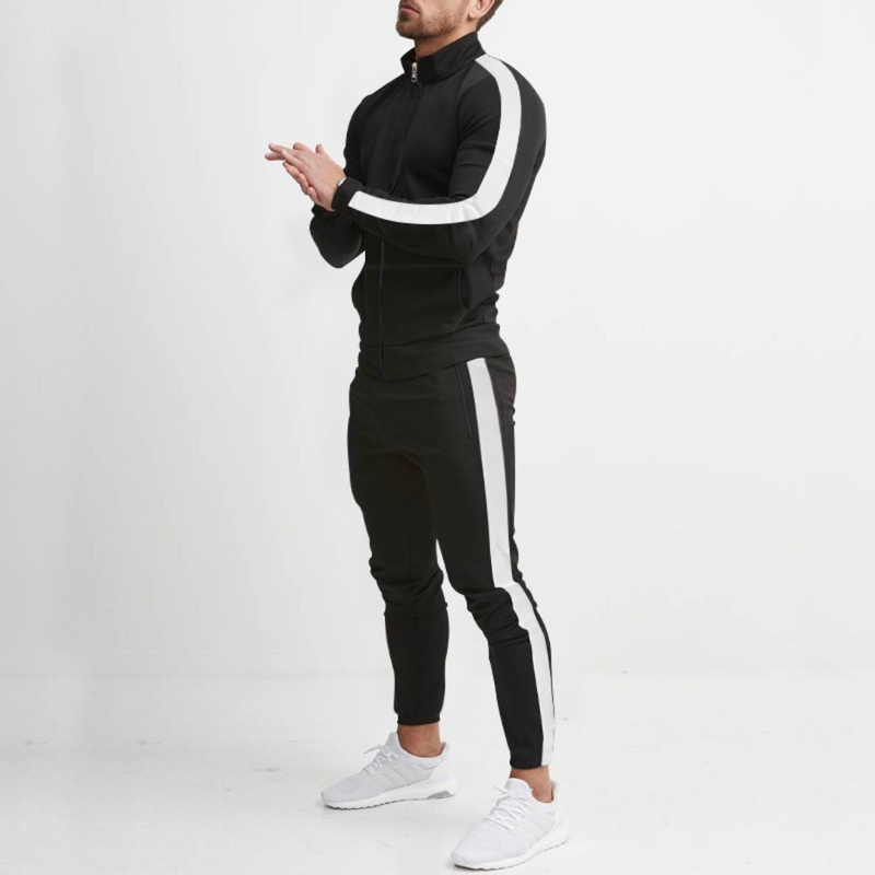 Luxury Two-Piece Jogging Set for Men - Morisson-Black-S-State of Style