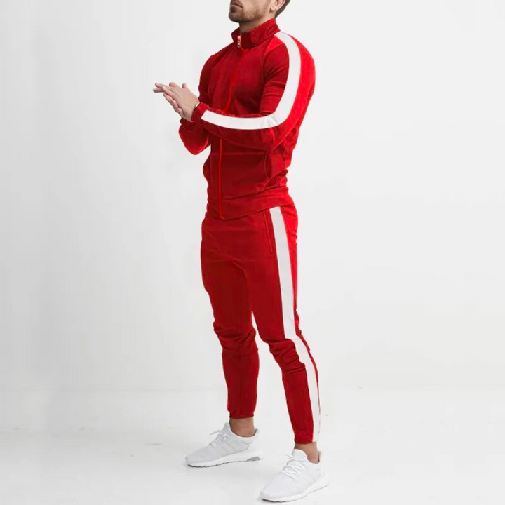 Luxury Two-Piece Jogging Set for Men - Morisson-Red-S-State of Style