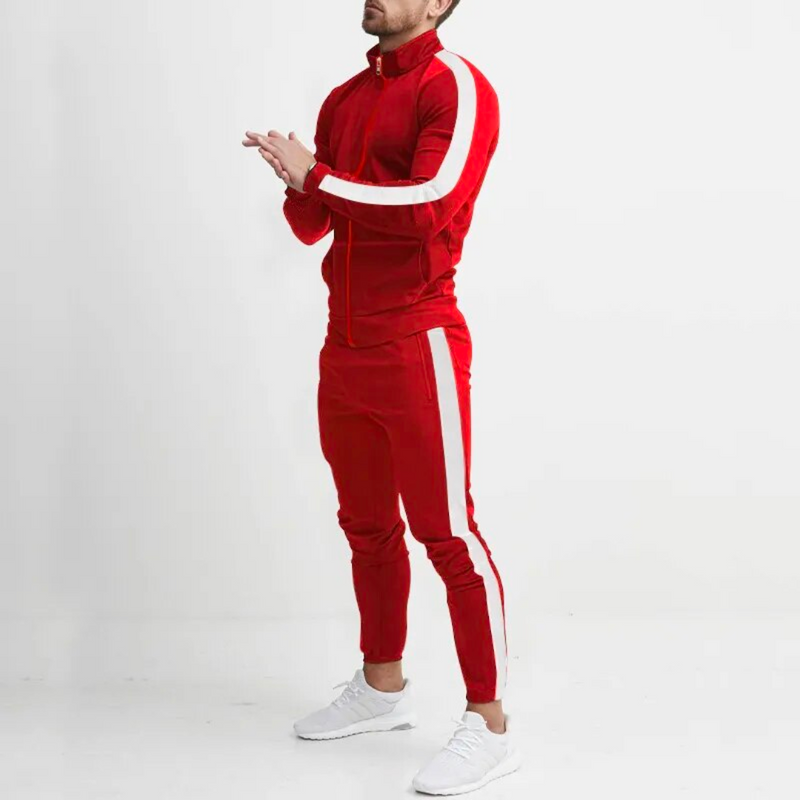 Luxury Two-Piece Jogging Set for Men - Morisson-Red-S-State of Style