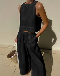 Luxury Two-Piece Set - Celeste-Black-S-State of Style