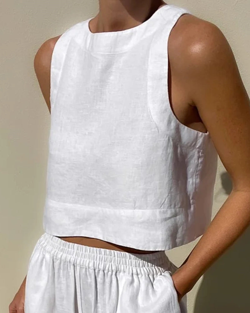 Luxury Two-Piece Set - Celeste-White-S-State of Style