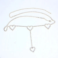 Luxury Waist Chain Belt – Gold & Silver Metal with Crystal Accents-Gold-State of Style