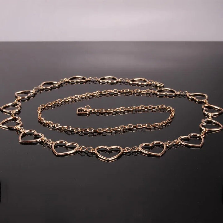 Luxury Waist Chain Belt – Gold & Silver Metal with Crystal Accents-Gold-State of Style