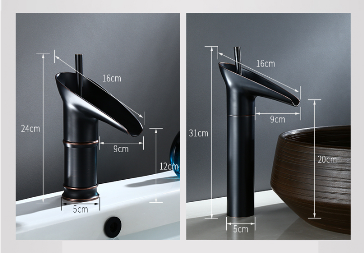 Luxury Waterfall Basin Tap - CascadeFlow-Antique short-State of Style