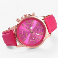 Luxury Waterproof Women's Watch with Leather Strap - Camille-Black-State of Style
