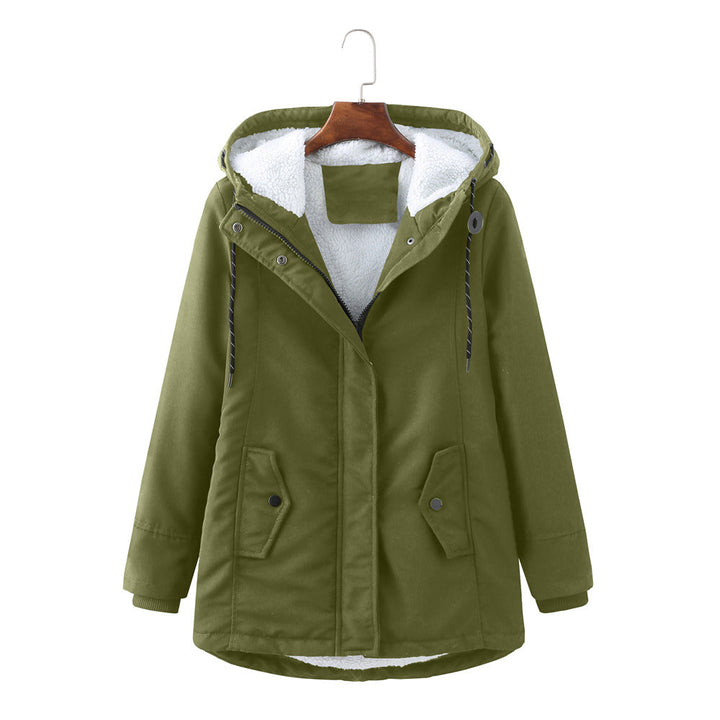 Luxury Winter Coat for Women - Aurora-Olive Green-S-State of Style