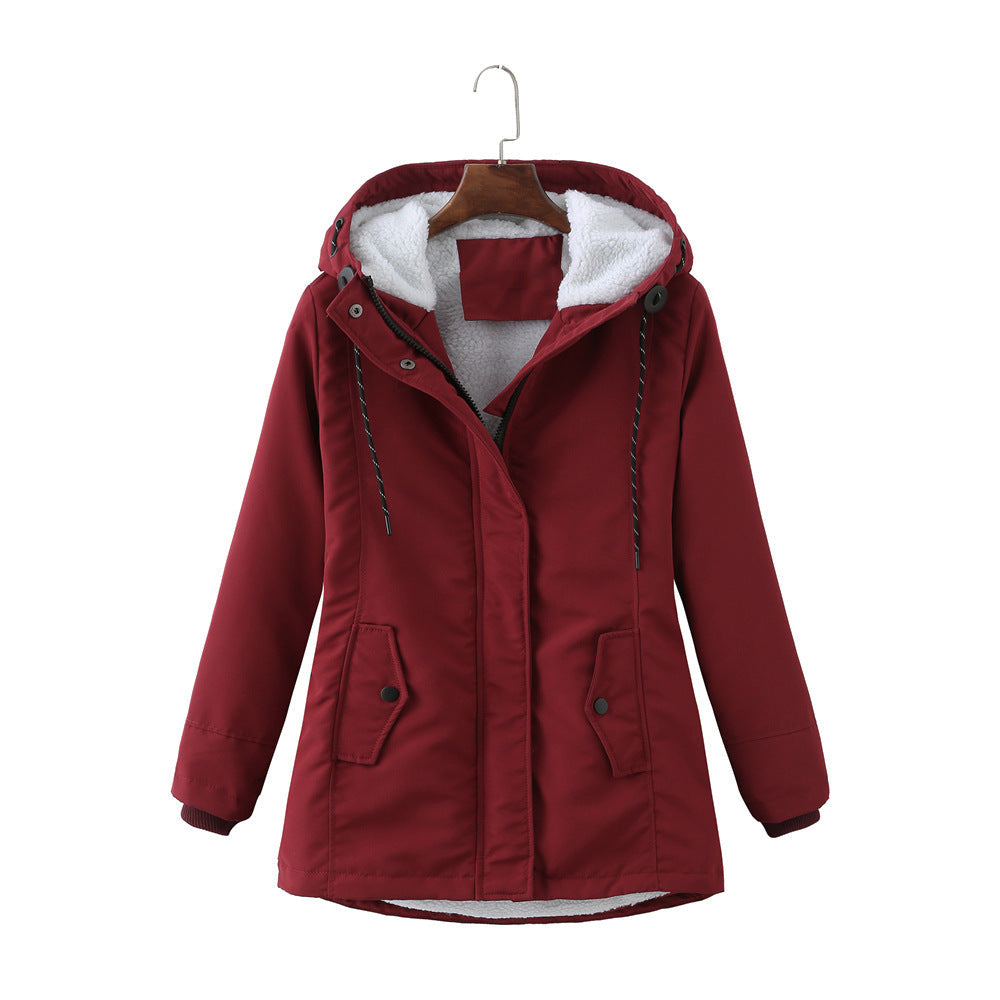 Luxury Winter Coat for Women - Aurora-Olive Green-S-State of Style