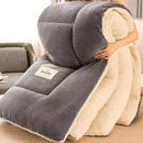 Luxury Winter Duvet with Double Flannel Fleece - FrostGuard-Grey-100x150cm-State of Style