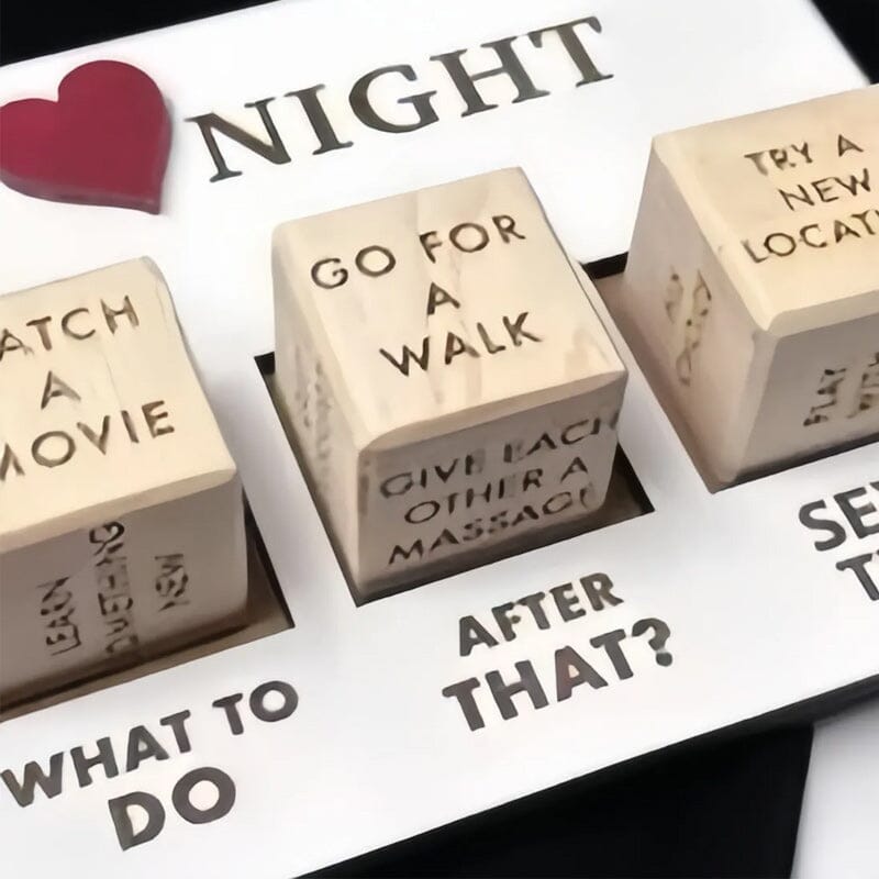 Luxury Wooden Date Night Dice Set - Creative and Exciting Date Ideas - Surprise Game-State of Style