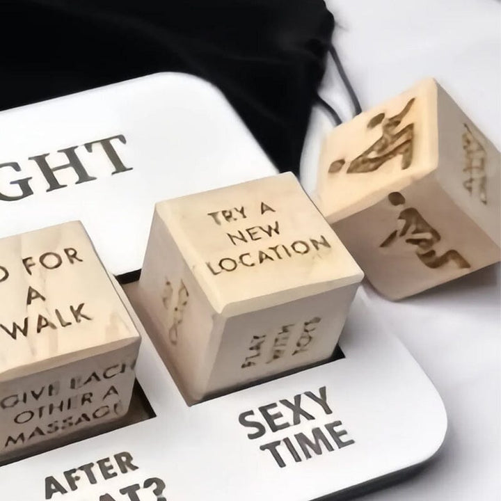 Luxury Wooden Date Night Dice Set - Creative and Exciting Date Ideas - Surprise Game-State of Style