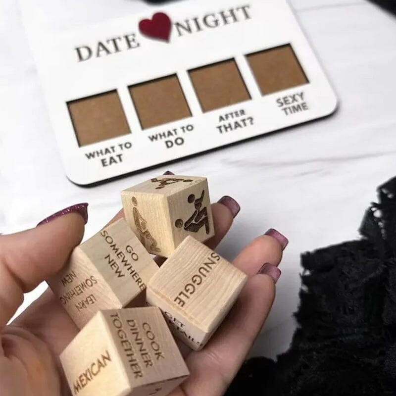 Luxury Wooden Date Night Dice Set - Creative and Exciting Date Ideas - Surprise Game-State of Style