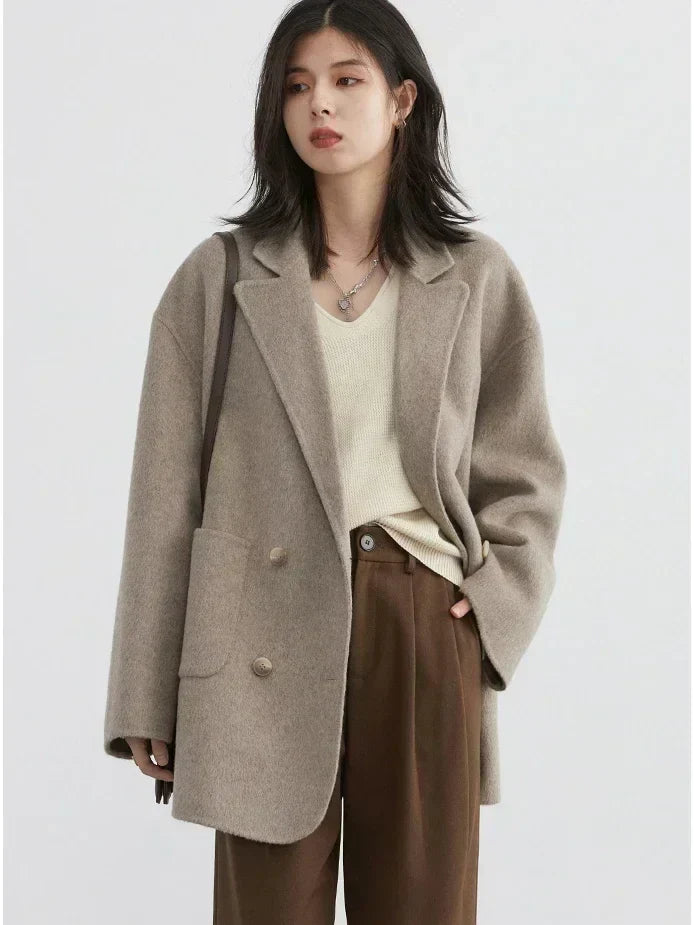 Luxury Wool Women's Coat - Aurora-Green Banana-S-State of Style