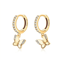 Lyrielle Shimmering Butterfly Earrings-Gold-State of Style