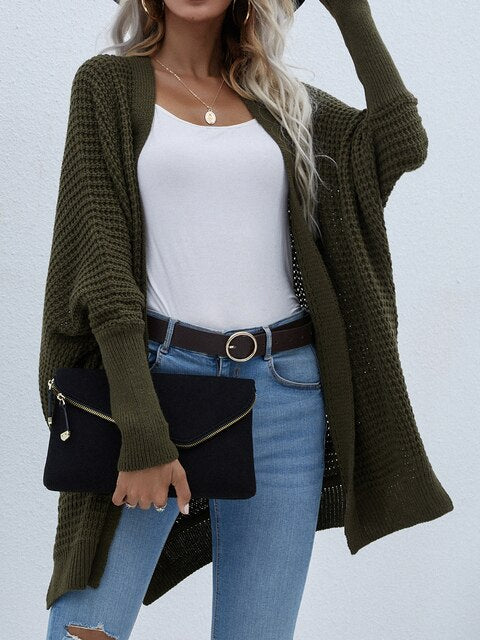 MaartjesVest | Women's Stylish & Warm Vest-Dark Green Cardigan-S-State of Style