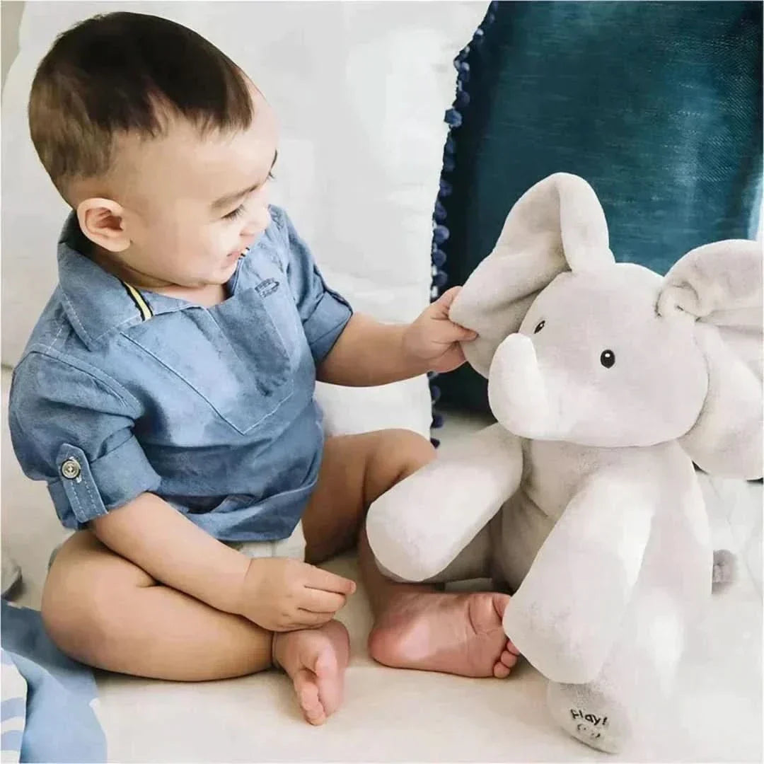Interactive baby elephant with play and talking functions for toddlers