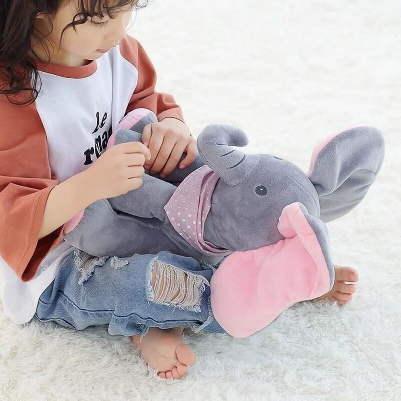 Interactive baby elephant with play and talking functions for toddlers
