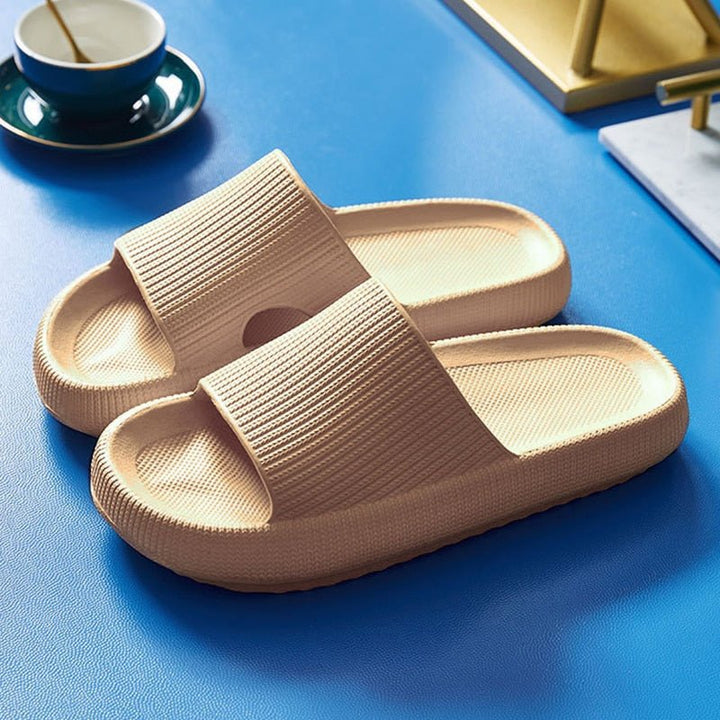 MadleliensSlippers | Women's Vibrant Indoor Slippers-Khaki-3.5-4.5-State of Style