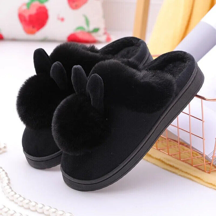 Maggie Slippers | Fluffy and Comfortable-Black-5.0 - 6.0-State of Style
