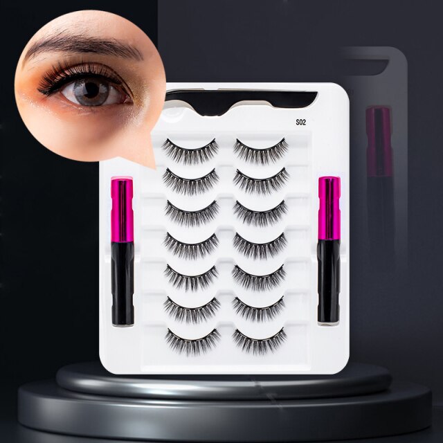 MagicLashes | Reusable Magnetic Eyelashes-7 Pair S-02-State of Style
