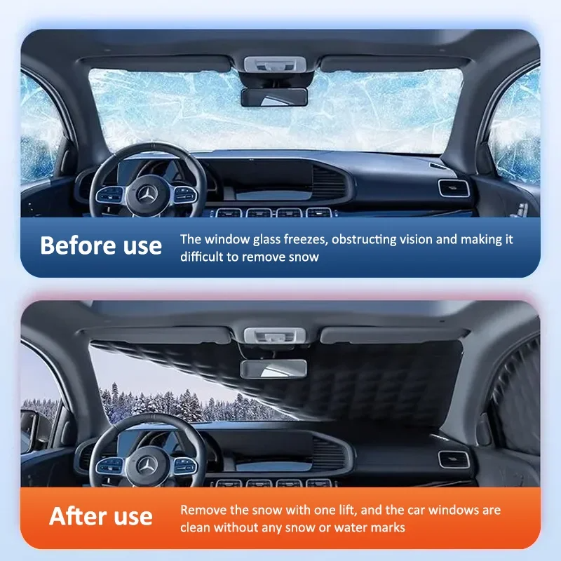 Magnetic All-Weather Windscreen Cover – FrostGuardia-Magnet + Ear Cups + Reflective Strips-State of Style